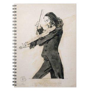 Cuaderno Niccolo Paganini (1782-1840) que toca el violín, 