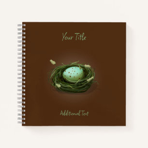Cuaderno Nido de pájaro con Personalizado de huevo con espu
