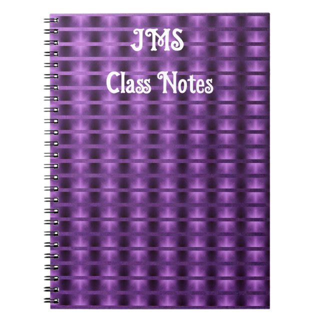 Cuaderno Niebla púrpura Resumen Ombre - Personalizable (Frente)