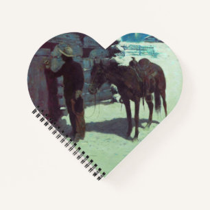 Cuaderno Nieve de invierno de caballos y bovinas