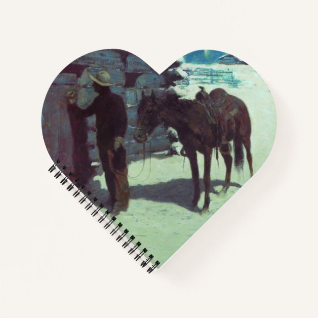 Cuaderno Nieve de invierno de caballos y bovinas (Anverso)