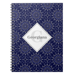 Cuaderno Nieve de invierno de estilo Ditsy personalizada Án