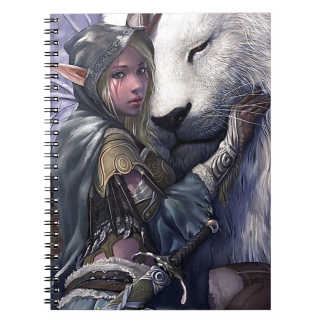 Cuaderno Nieve+Duende+Chica+con+León (Frente)