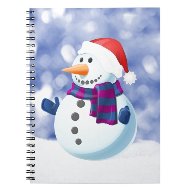 Cuaderno Nieve navideña en invierno de invierno (Frente)