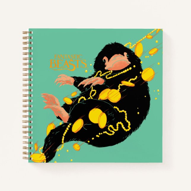 Cuaderno Niffler Flotando Con Oro (Anverso)