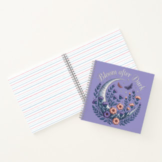 Cuaderno Night Garden Faux Embroidered Moon with Moths