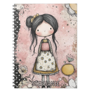 Cuaderno Niña Caprichosa Acuarela con Acentos Florales (8)