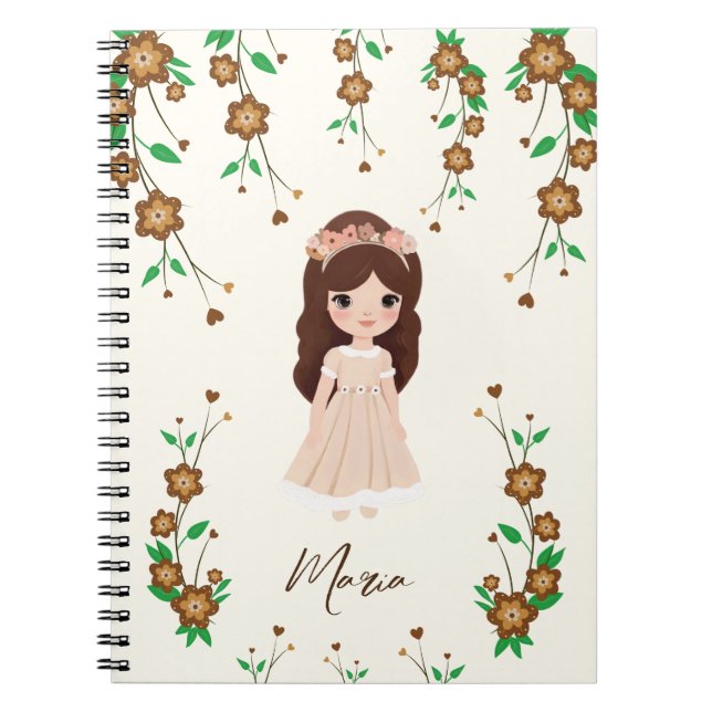 Cuaderno Niña con flores (Frente)