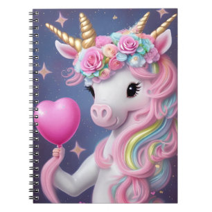 Cuaderno Niña Cumpleaños Unicornio Bebé Rosa