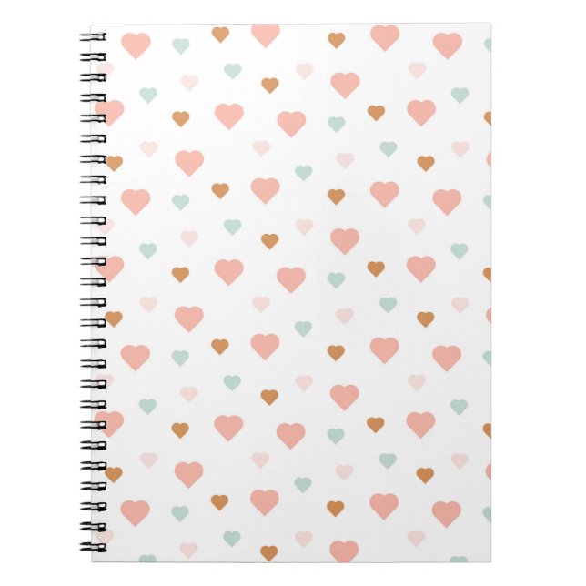 Cuaderno Niña de Bohú, corazón de amor pastel (Frente)