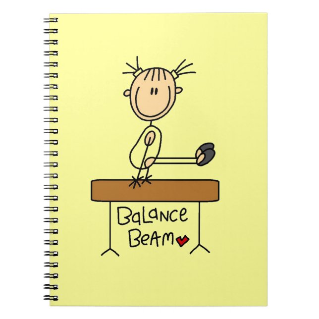 Cuaderno Niña en barra de equilibrio (Frente)