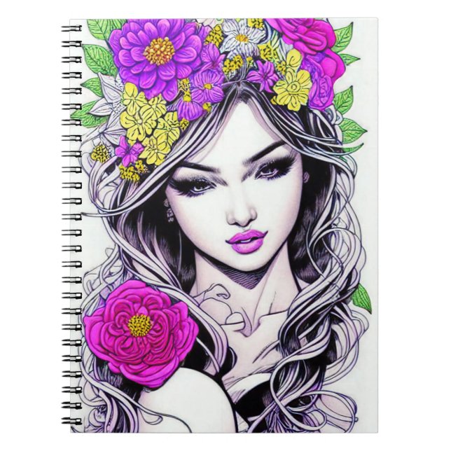 Cuaderno Niña Flor (Frente)