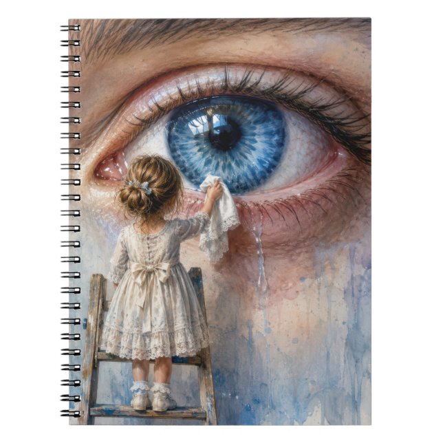 Cuaderno Niña limpiando una lágrima (Frente)