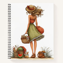 CUADERNO NIÑA LINDÍSIMA Y CAPRICHOSA CON TEMA DE VERANO