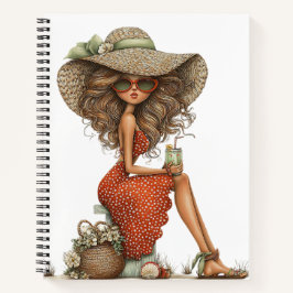 CUADERNO NIÑA LINDÍSIMA Y CAPRICHOSA CON TEMA DE VERANO