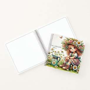 Cuaderno Niña margarita personalizada Hija de Dios