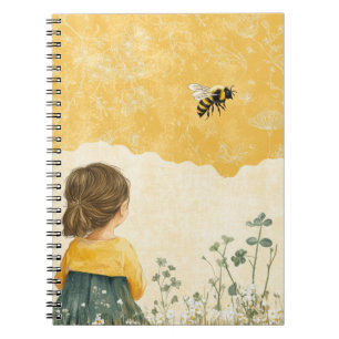 Cuaderno Niña mirando un abejorro