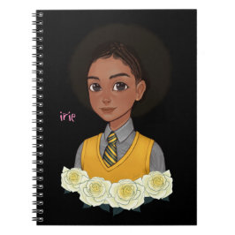 Cuaderno Niña negra irlandesa con pelo natural