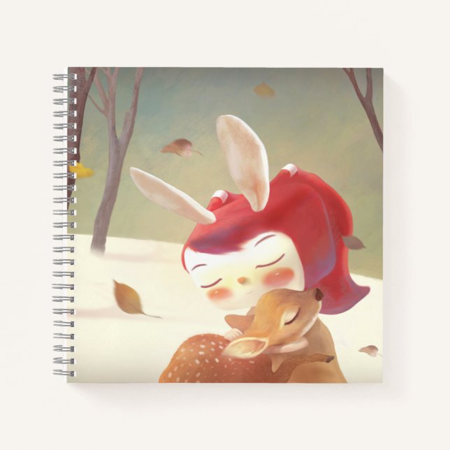 Cuaderno Niña que abraza a ciervo (Anverso)