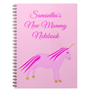 Cuaderno Niña Rosa bonito Personalizado Unicornio Nueva Mam