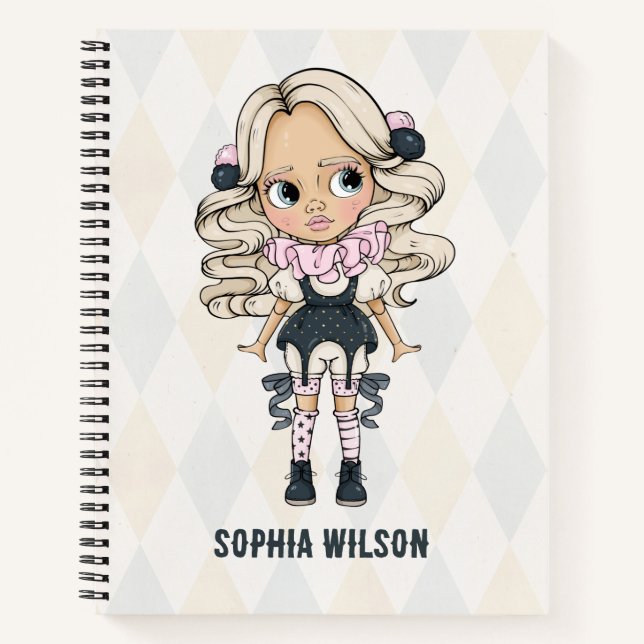 Cuaderno niña rosa escuela de circo (Anverso)