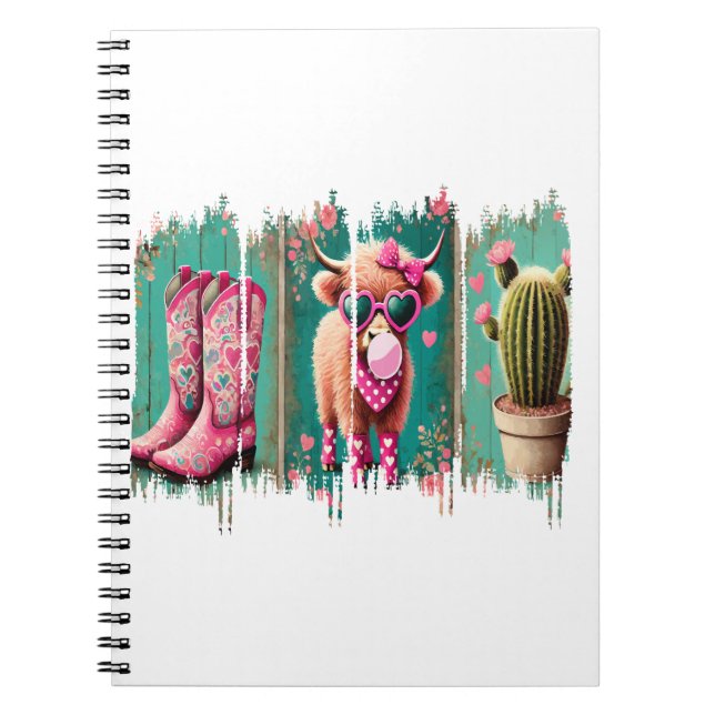 Cuaderno Niña rosa Valentine, corazón (Frente)