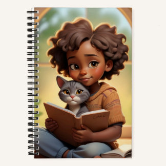 Cuaderno Niña y gato