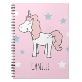 Cuaderno Niñas Lindas Magicas Unicornios Rosados Escuela In