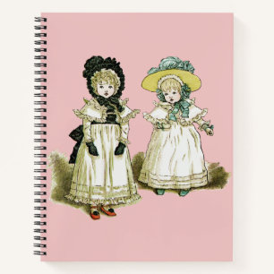 Cuaderno Niñas Pequeñas Victorianas Estilo Vintage