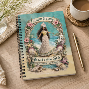 Cuaderno Ninfa de la Isla Arte Tropical Espiritual Oceánico