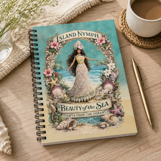 Cuaderno Ninfa de la Isla Arte Tropical Espiritual Oceánico