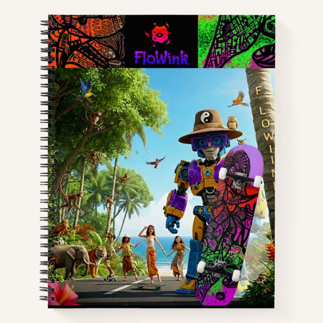 Cuaderno Ninja Boho Colorido  (Anverso)