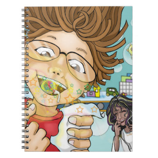 Cuaderno Niño comiendo caramelos, hada de dientes (negra), 