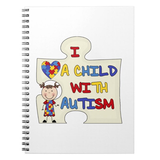 Cuaderno Niño con el chica trigueno 2 del autismo (Frente)
