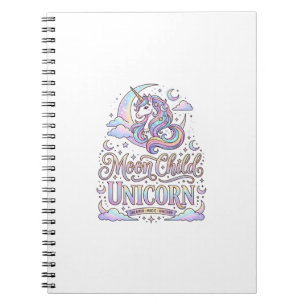 Cuaderno Niño de la Luna Unicornio Diseño Original de Zazzl