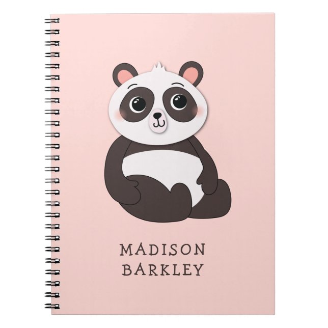 Cuaderno Niño de oso panda adorable (Frente)