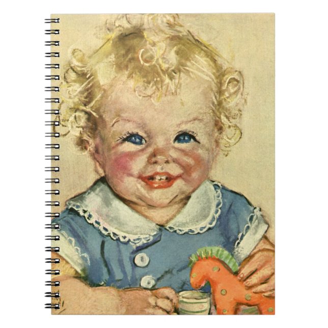 Cuaderno Niño escandinavo vintage rubio o Chica (Frente)