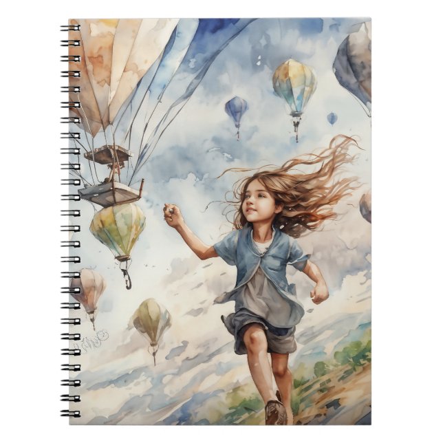 Cuaderno niño volando cometas (Frente)