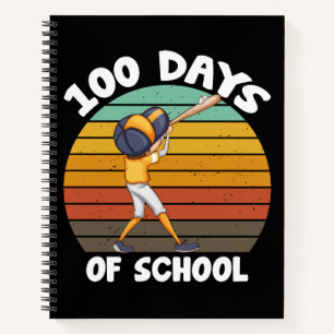 Cuaderno Niños 100 Días De Escuela Niños Día 100 Béisbol