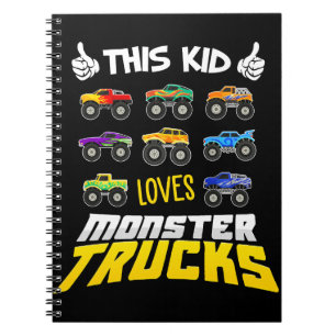 Cuaderno Niños A Este Niño Le Encantan Los Camiones De Mons
