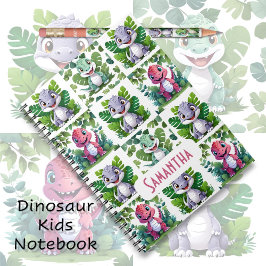 Cuaderno Niños adorables dinosaurios jurásicos