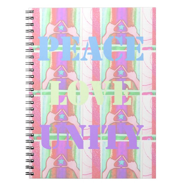 Cuaderno Niños bebés Paz Amor Unidad Hakuna Matata diseño.p (Frente)