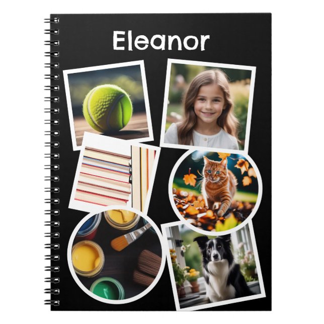 Cuaderno Niños Collages de fotos personalizados crean su pr (Frente)