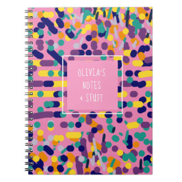 Cuaderno Niños coloridos artistas rosados regresan a la esc