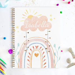 Cuaderno Niños de Arcoíris Lindo Aquarela