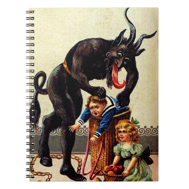 Cuaderno Niños de Krampus en Navidad en Navidades de cestas (Frente)