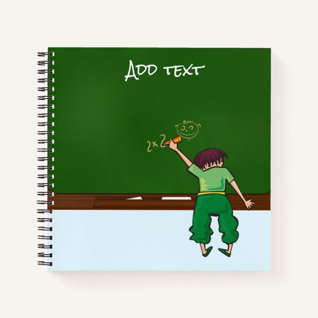 Cuaderno Niños de la escuela pizarra (Anverso)