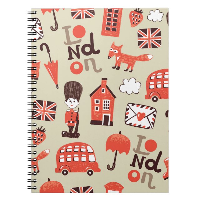 Cuaderno Niños de Londres: Diseño de patrones divertidos (Frente)