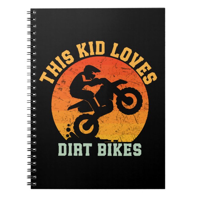 Cuaderno Niños Divertida Moto de Cross (Frente)