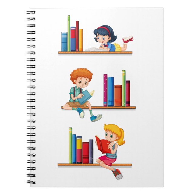 Cuaderno Niños leyendo libros (Frente)